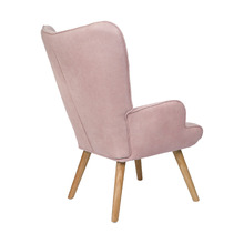 Afton Rubberwood Armchair with Ottoman